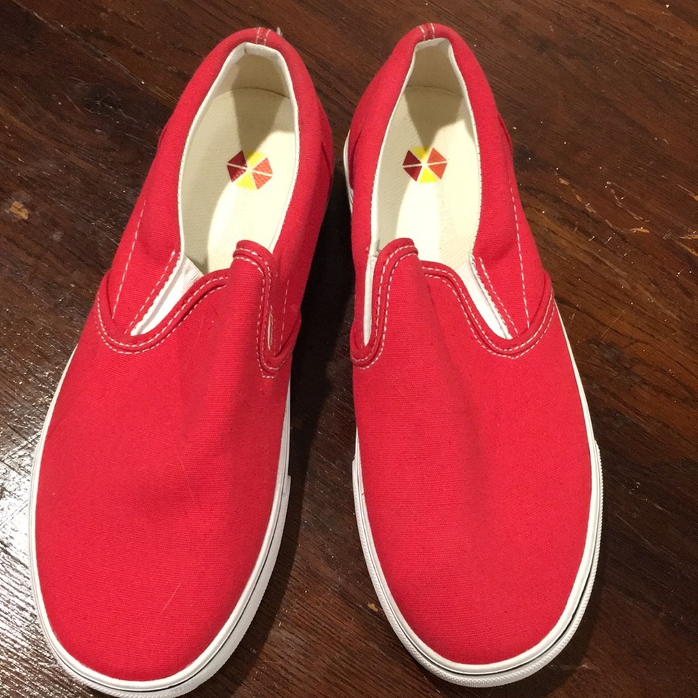 Red Slip Ons